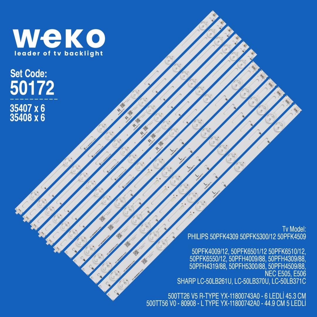 WKSET-5172 35407X6 35408X6 12 ADET LED BAR