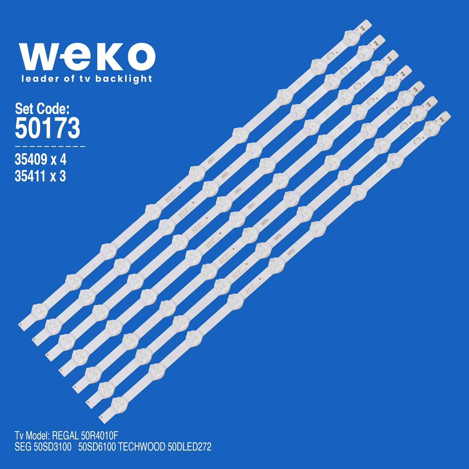 WKSET-5173 35409X4 35411X3 50" NDV REV1.1 7 ADET LED BAR