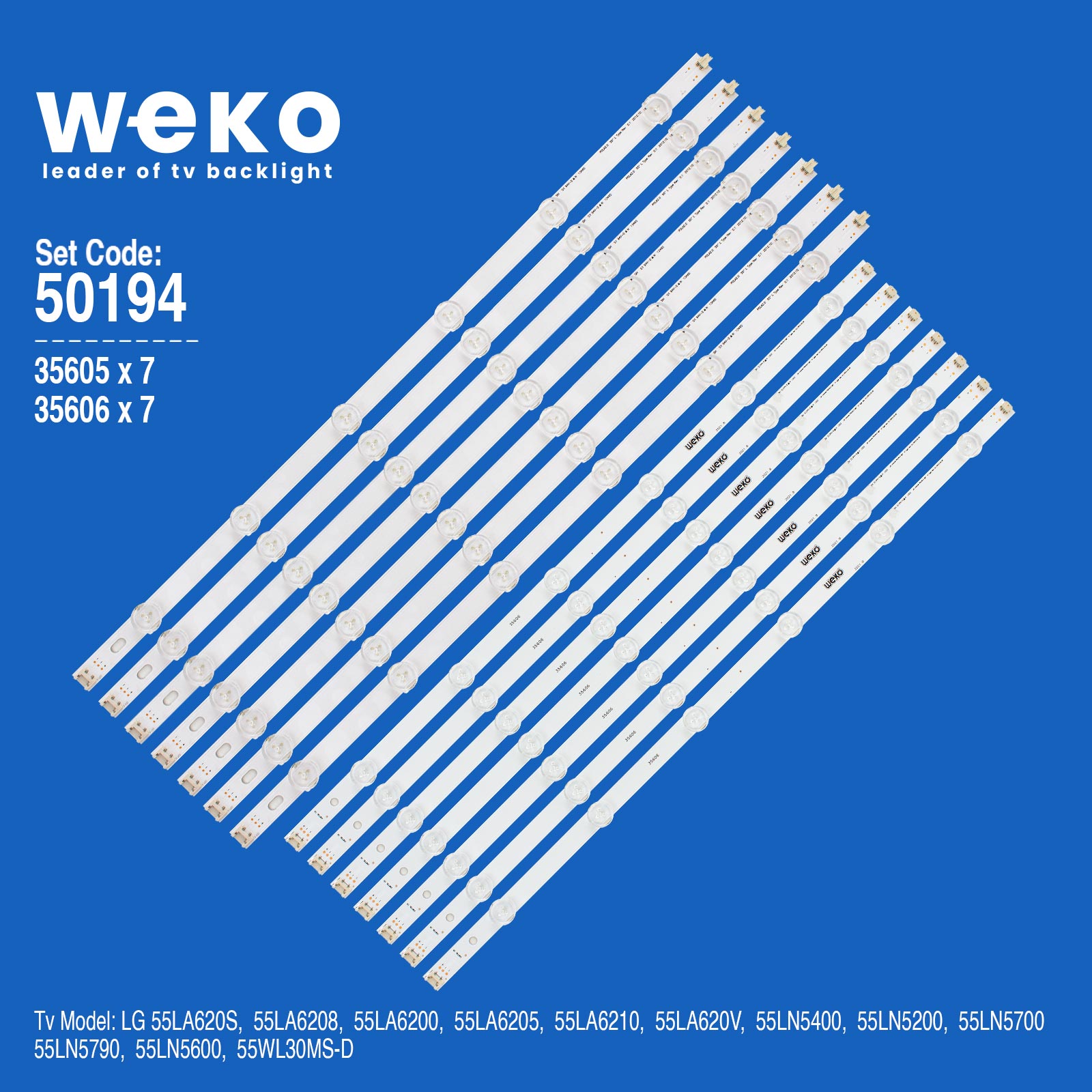 WKSET-5194 35605X7 35606X7 LG INNOTEK POLA2.0 55" 14 ADET LED BAR