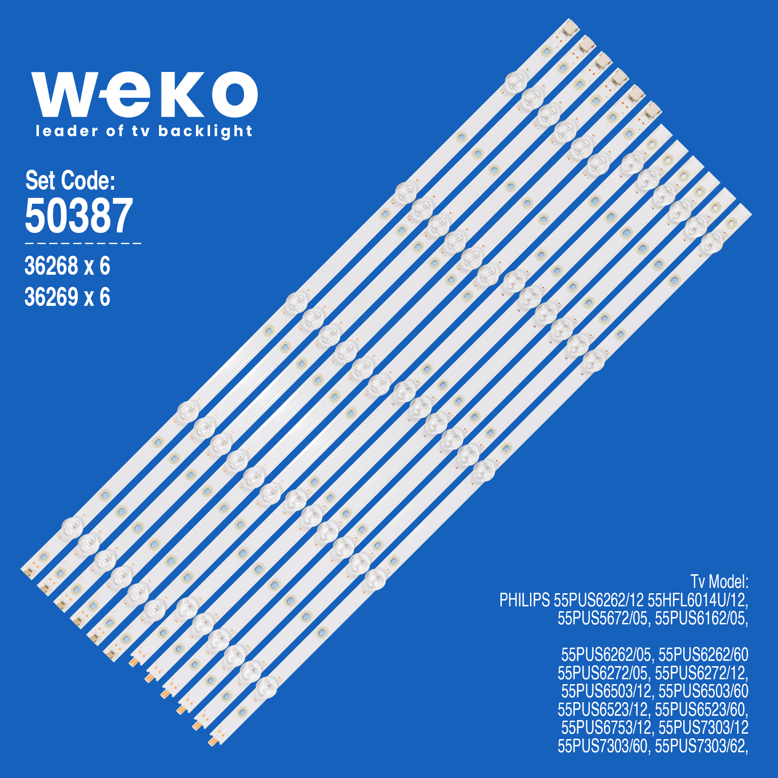 WKSET-5387 36268X6 36269X6 LB55073 12 ADET LED BAR