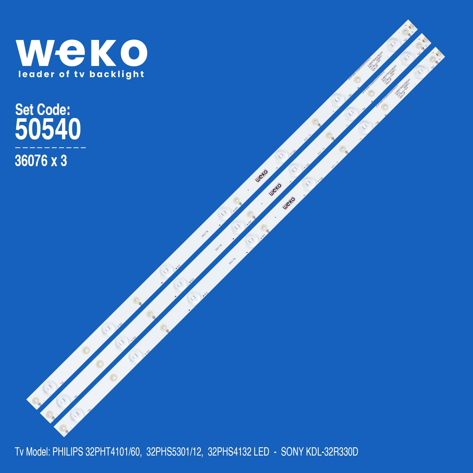 WKSET-5540 36076X3 LB-PF 3030-GJD2P53153X7AHV2-D 3 ADET LED BAR