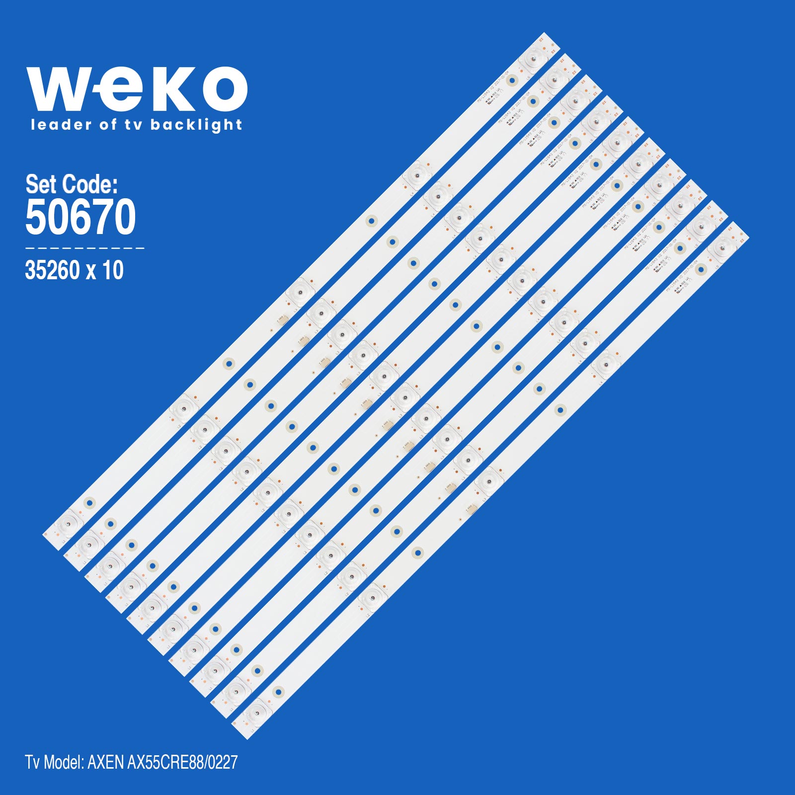 WKSET-5670 35260X10 MS-L1543 V2 - A3  5 LEDLİ (10 ADET LED BAR)