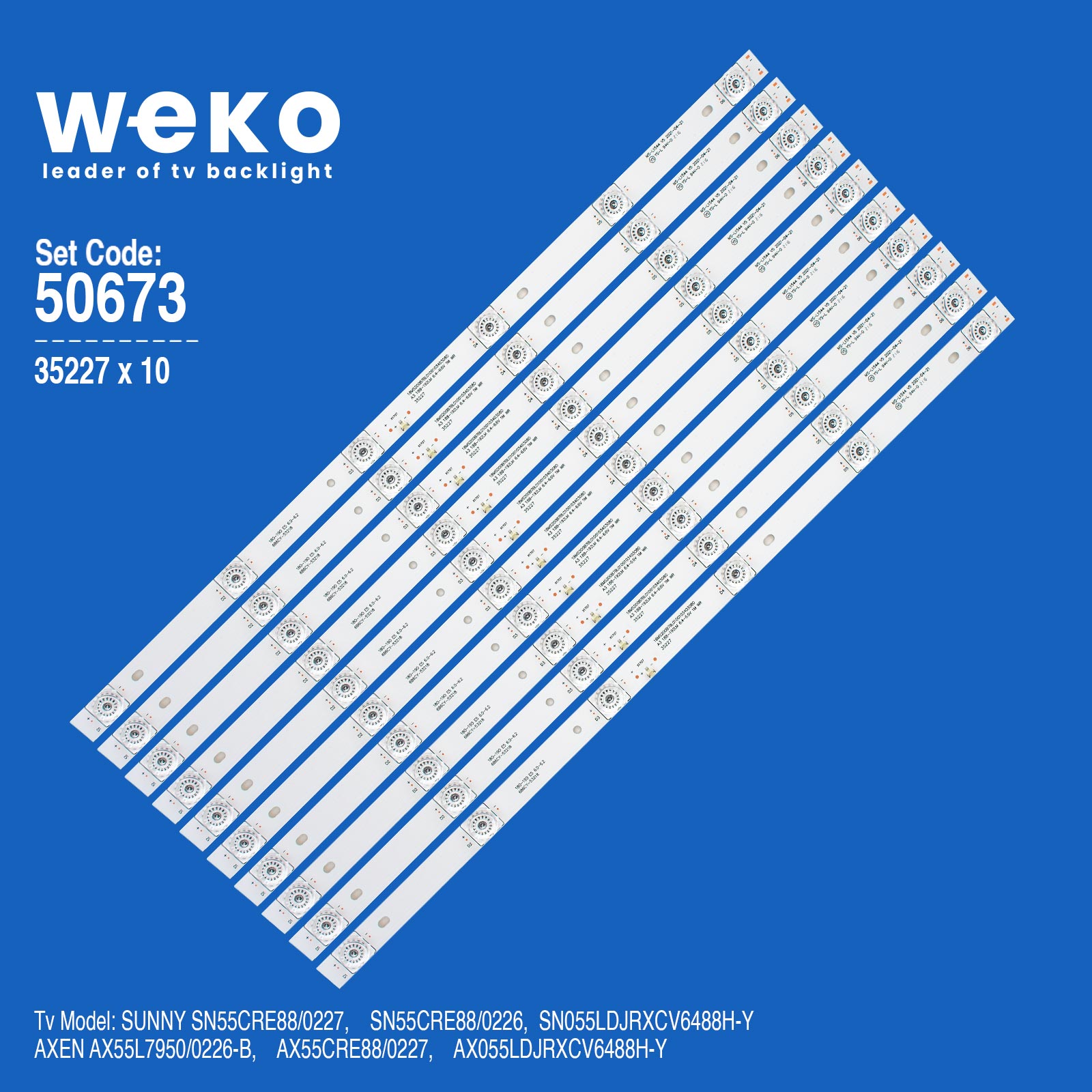 WKSET-5673 35227X10 MS-L1544 V5 - A4  6 LEDLİ (10 ADET LED BAR)