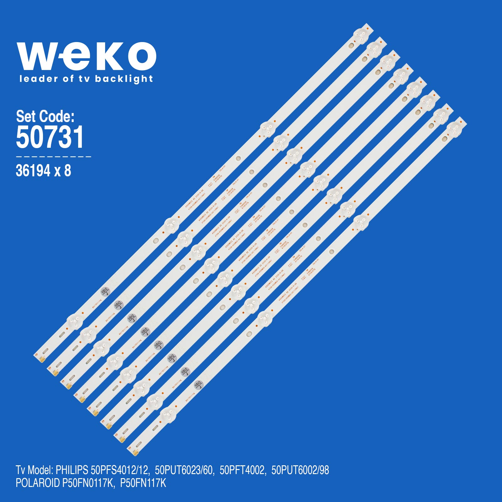 WKSET-5731 36194X8 K500WDC2 A2 4708-K50WDC-A2113N01  8 ADET LED BAR