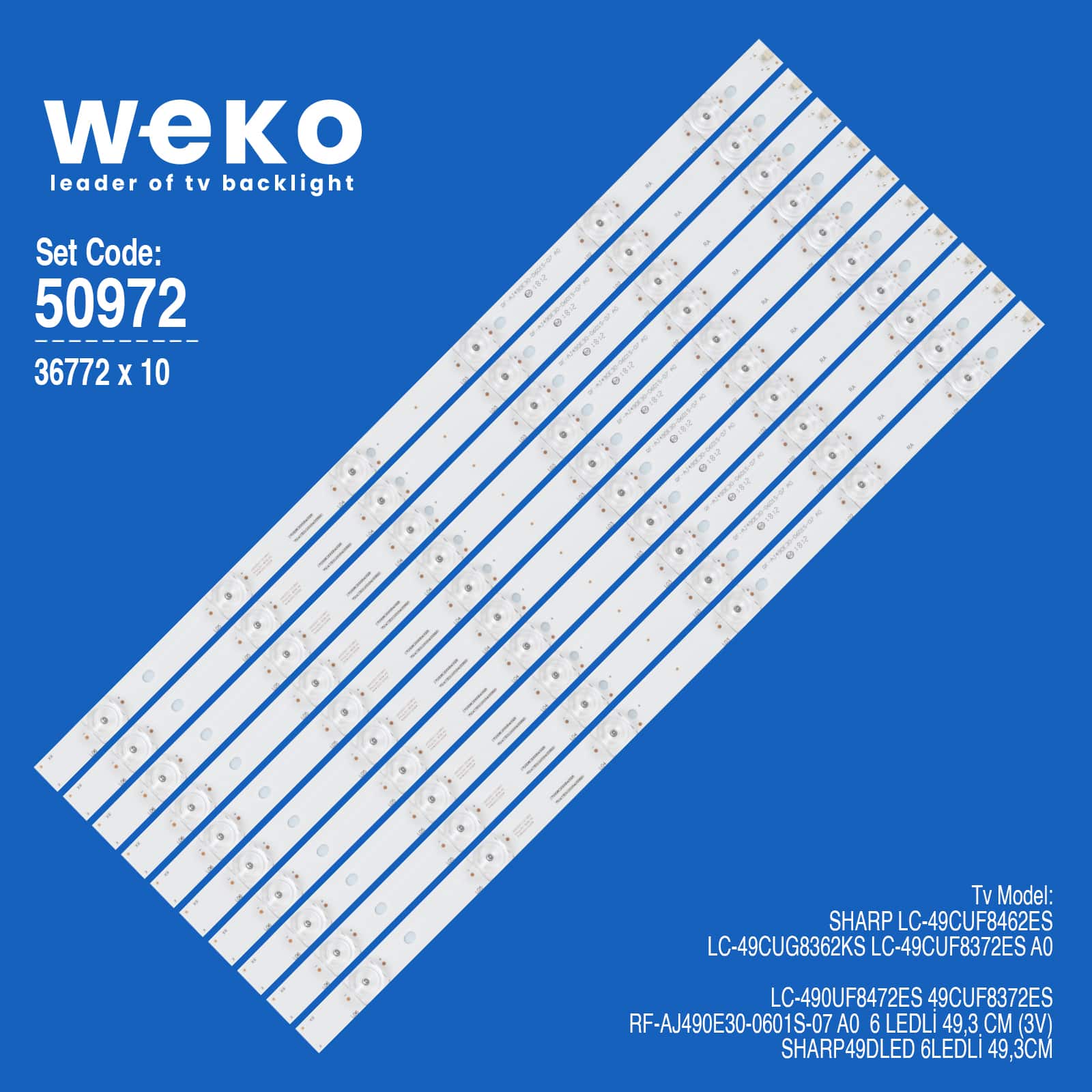 WKSET-5972 36772X10 RF-AJ490E30-0601S-07 A0 10 ADET LED BAR