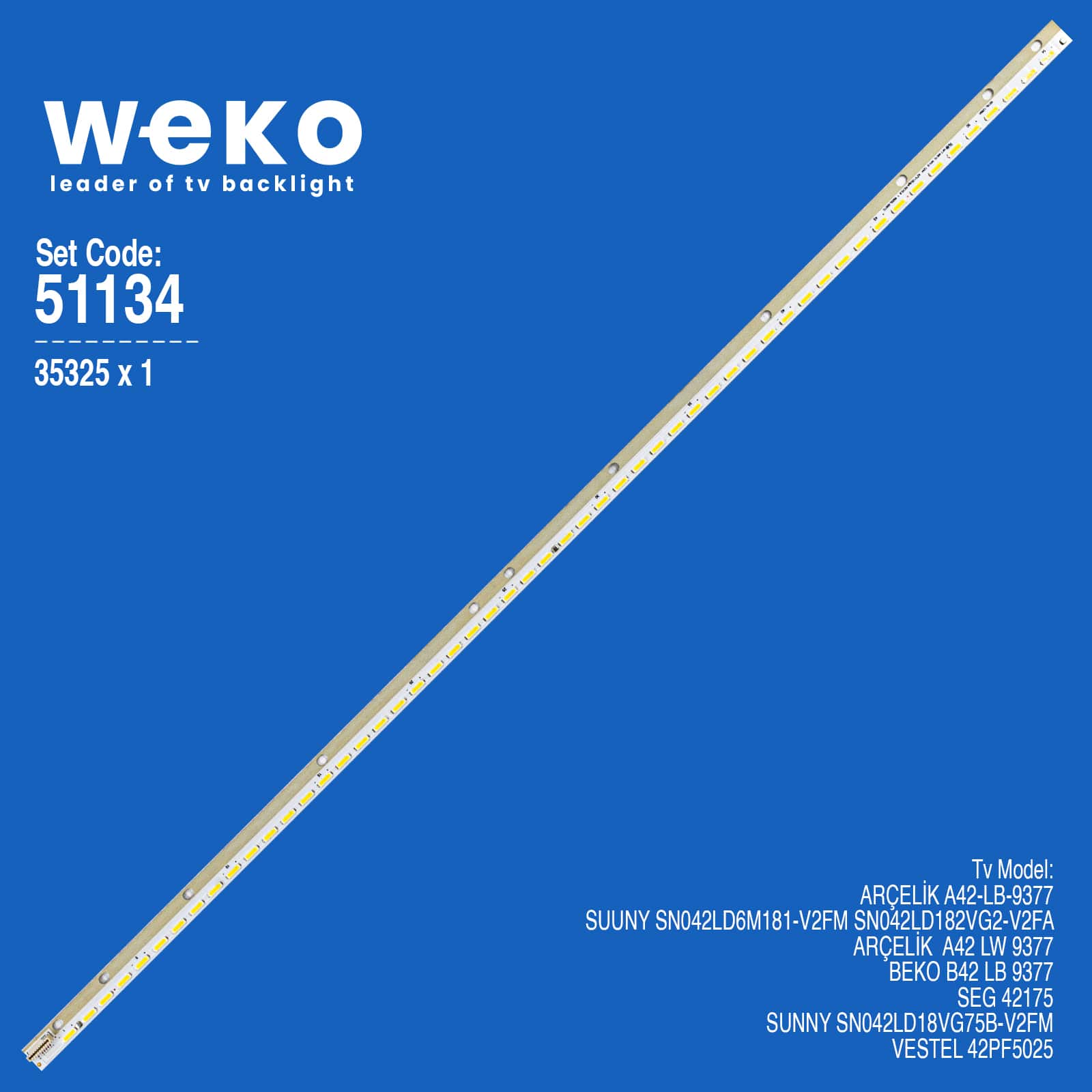 WKSET-6134 35325X1 42" V13 EDGE REV0.8 1 1 ADET LED BAR (54LED)
