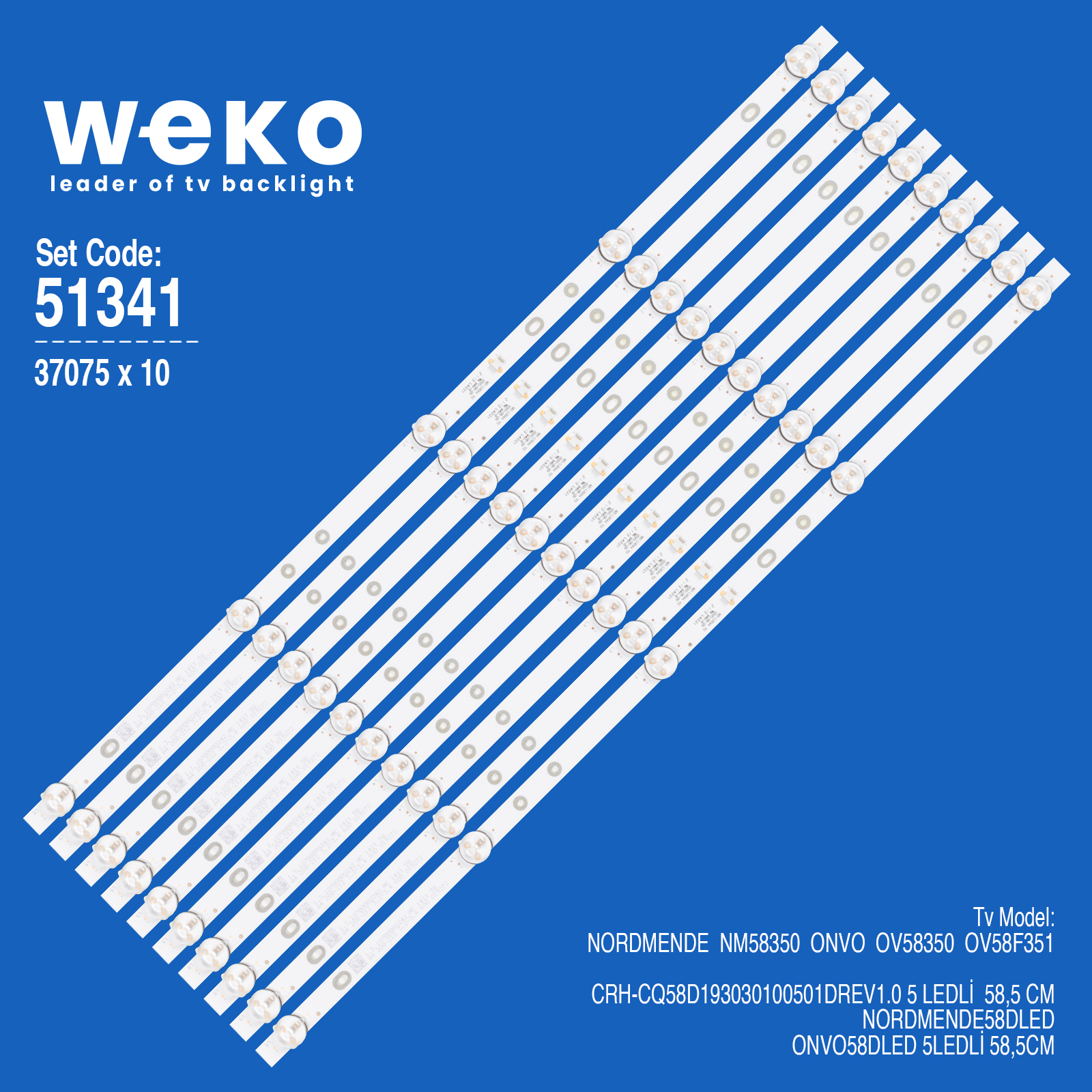 WKSET-6341 37075X10 CRH-CQ58D193030100501DREV1.0  10 ADET LED BAR