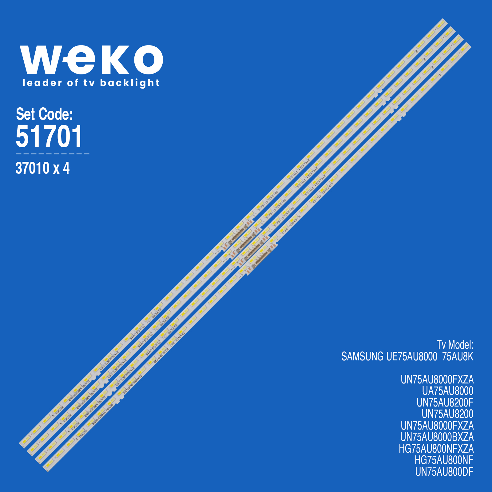 WKSET-6701 37010X4 BN96-52594A REV00 ES75SV8FPKWA42  4 ADET LED BAR (42LED)