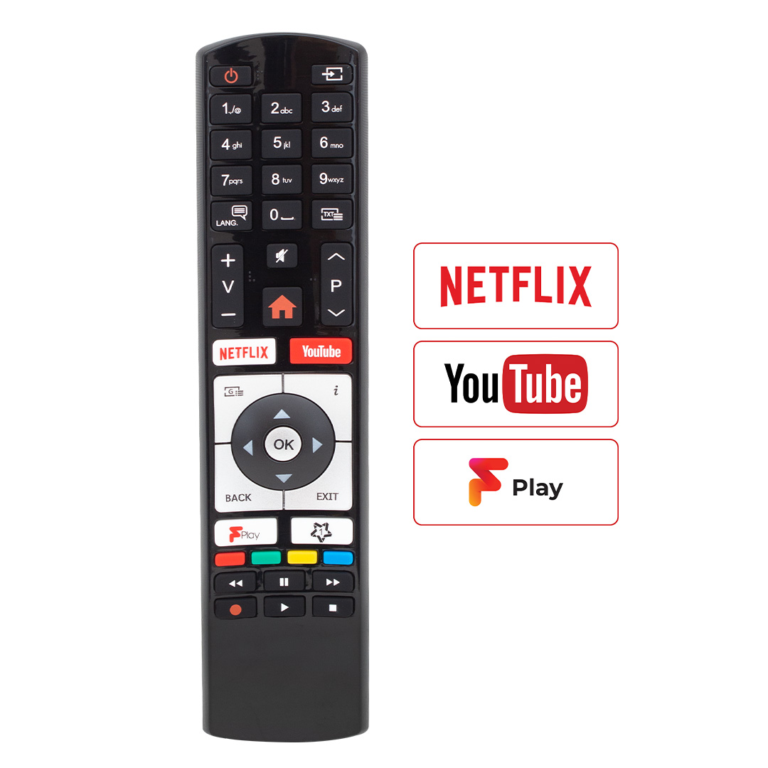 WEKO VESTEL RC4319 H0362B NETFLIX-YOUTUBE TUŞLU YAZISIZ TV KUMANDA 30100830