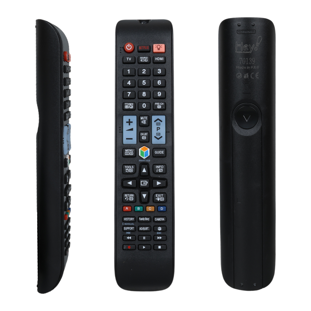 HEY KL KÜÇÜK KALIP RM-D1078+L SAMSUNG NETFLIX SOURCE TUŞLU LCD LED TV KUMANDA (70139=40017=6039)