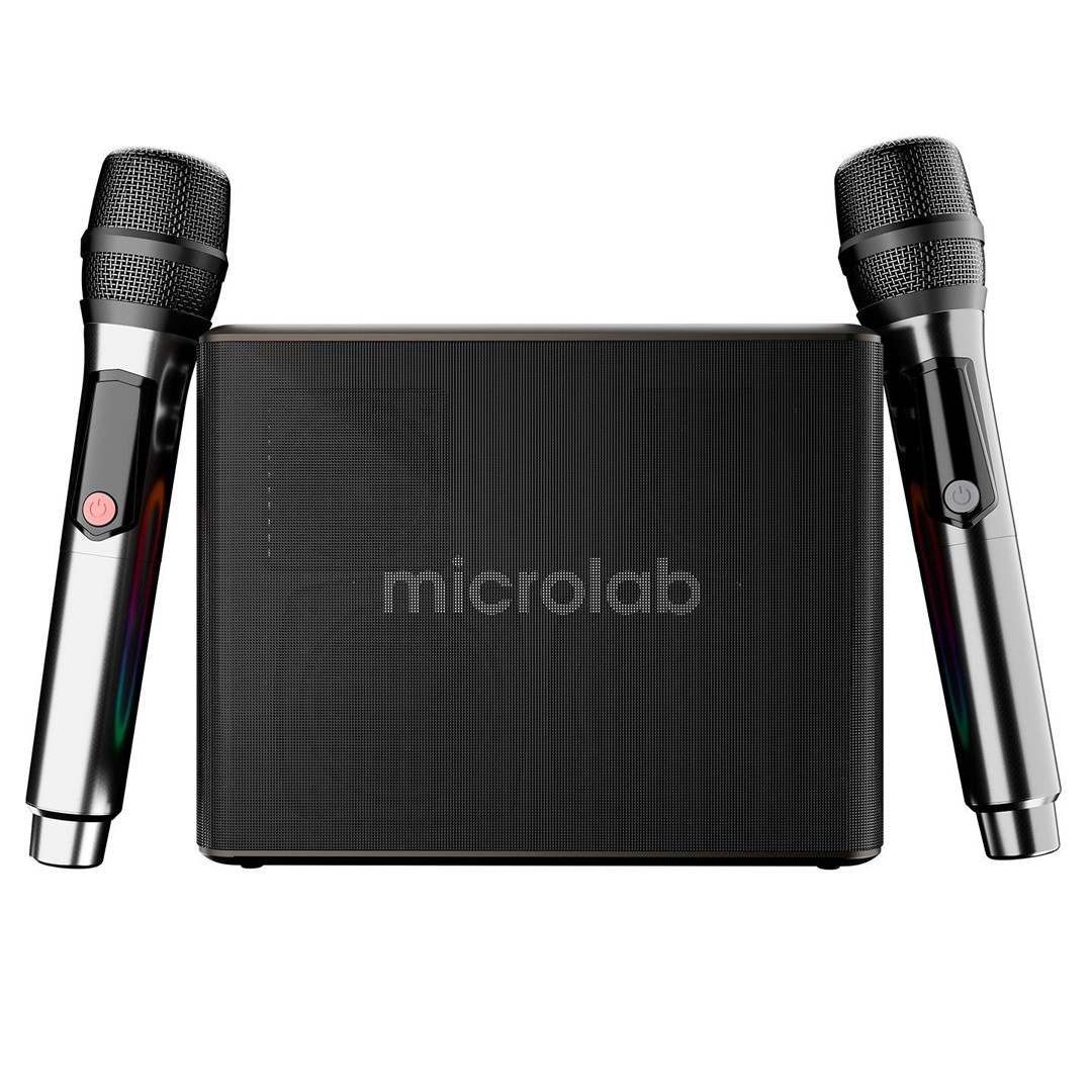 MİCROLAB M60 VEGA 15000MAH BATARYA 10W*2+40W*2 100 WATT 2 EL WİRELESS MİKROFONLU BLUETOOTH+TF KART+USB KAREOKE HOPARLÖRÜ