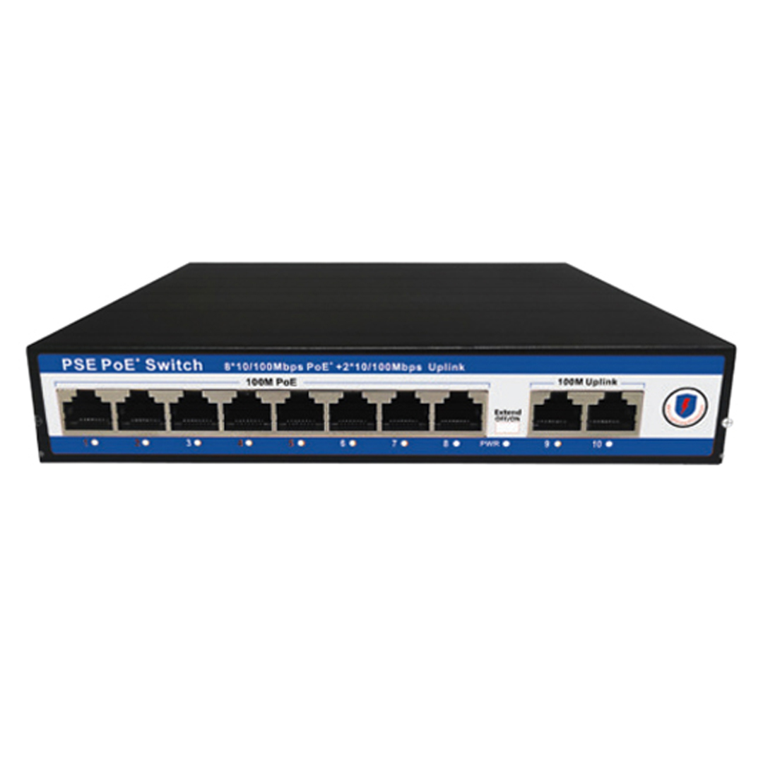 NOVACOM NVC-PSE0820 100/1000MBPS 8 PORT POE + 2 PORT UPLİNK SWITCH