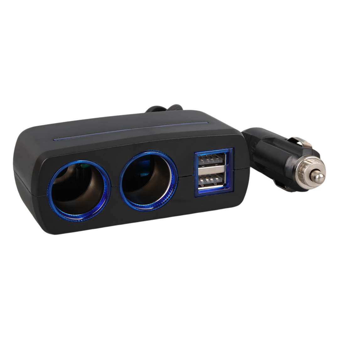 OLESSON 1638 12-24V ÇİFT USB GİRİŞLİ 120W 80 CM KABLOLU 2'Lİ ARAÇ ÇAKMAK ÇOKLAYICI