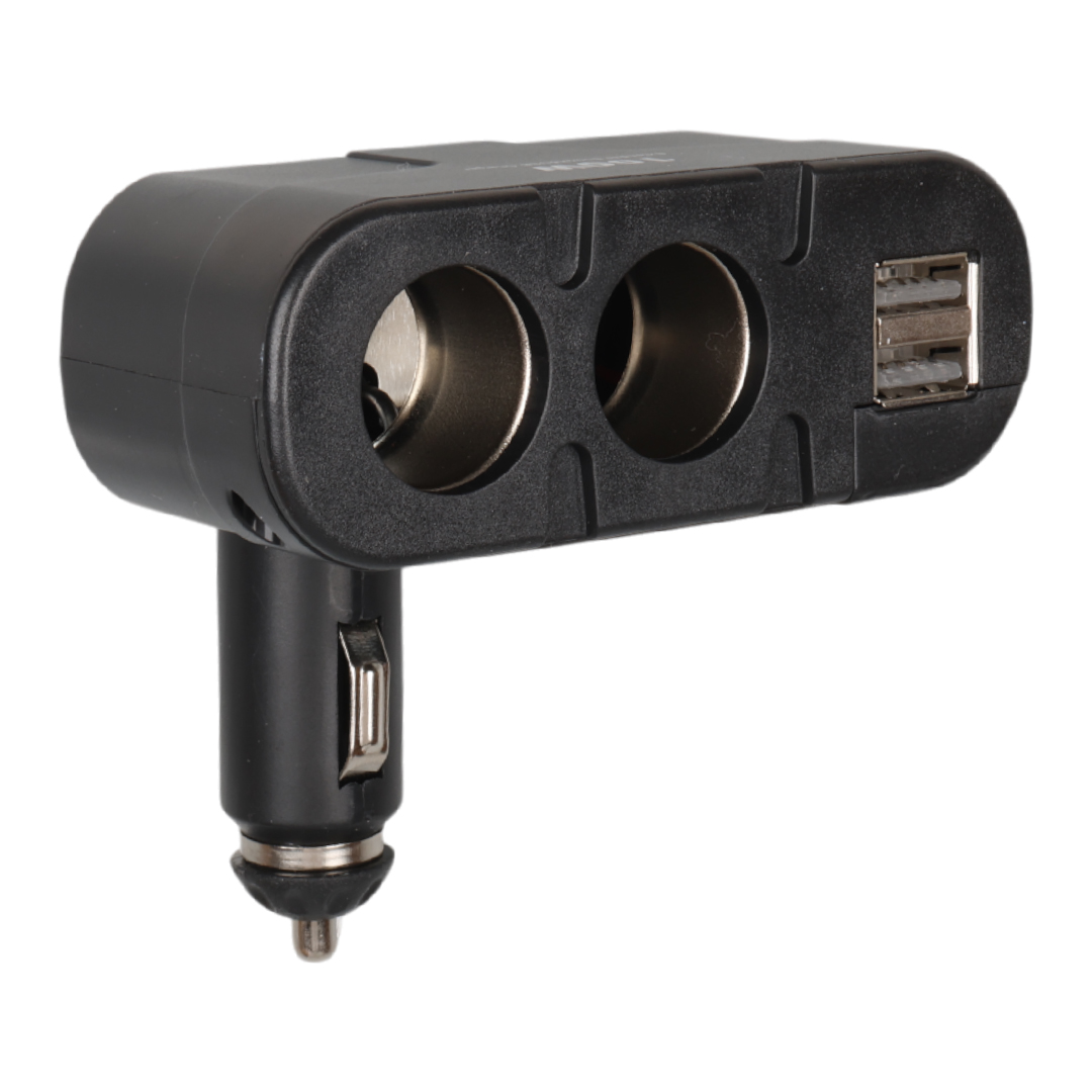 OLESSON 1652 12-24V ÇİFTLİ ÇİFT USB GİRİŞLİ 100W 2'Lİ ARAÇ ÇAKMAK ÇOKLAYICI