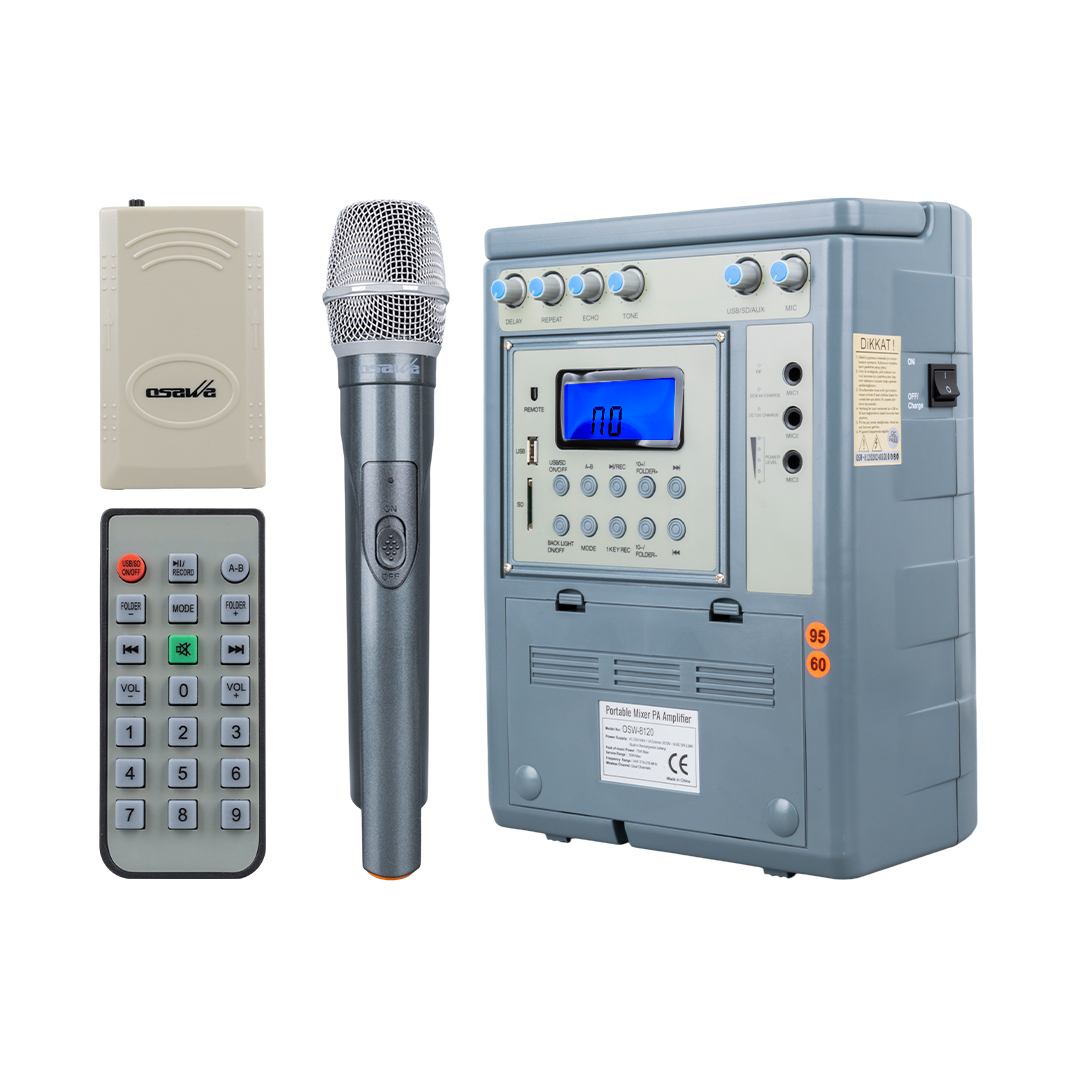 OSAWA OSW-8120EY 75W BT/USB/SD EL+YAKA MİK SEYYAR MEVLÜT ANFİSİ