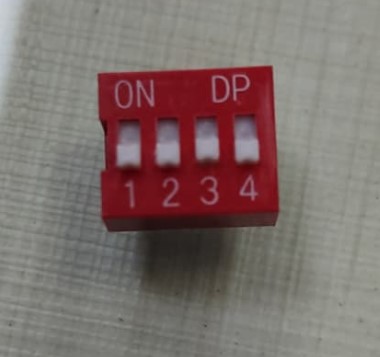 PCB TİP 4'LÜ KIRMIZI DIP SWITCH (4LÜ DEEPSWİCH)