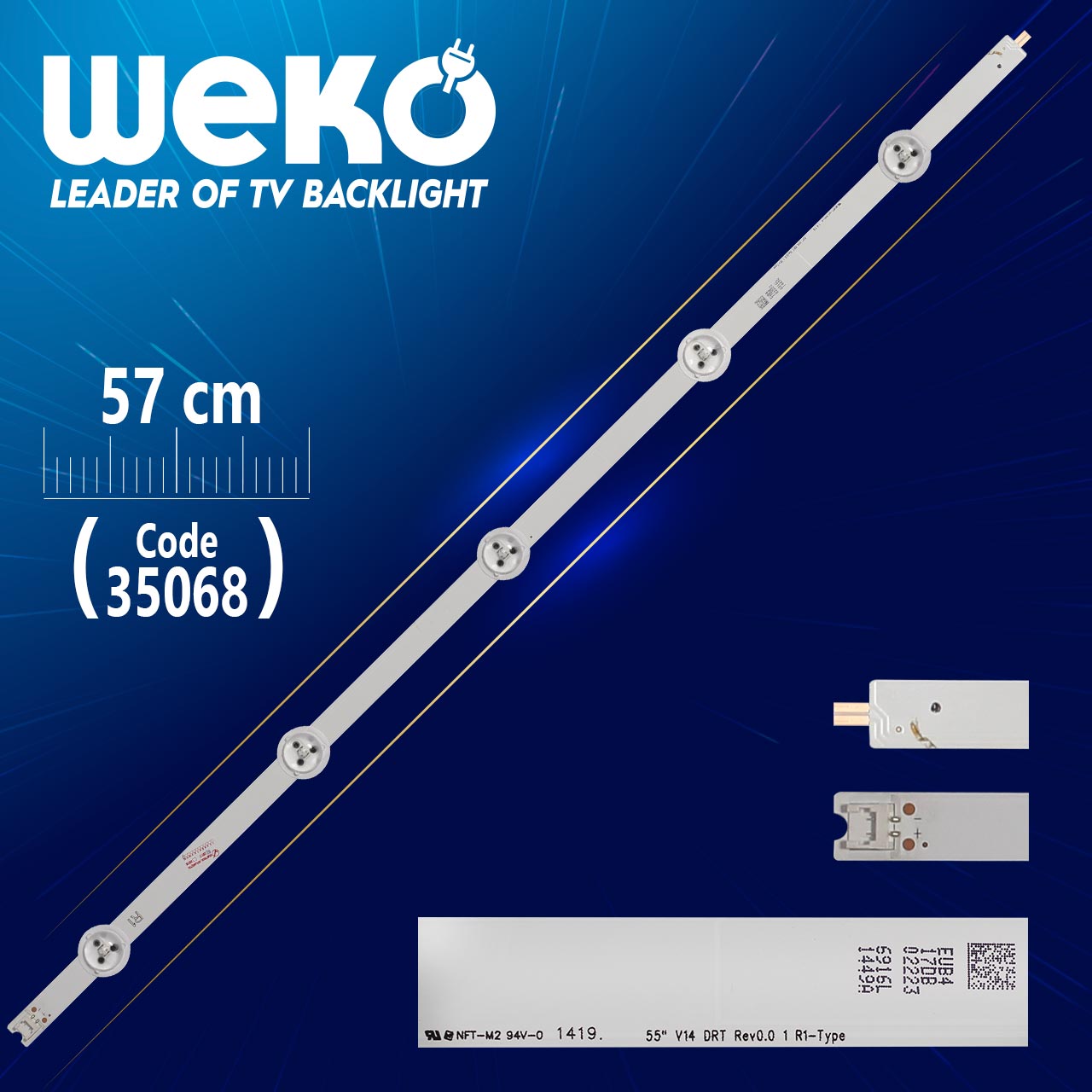 PHILIPS 55'' V14 DRT REV0.0 1 R1-TYPE - 57 CM 5 LEDLİ TV LED BAR (WK-834)