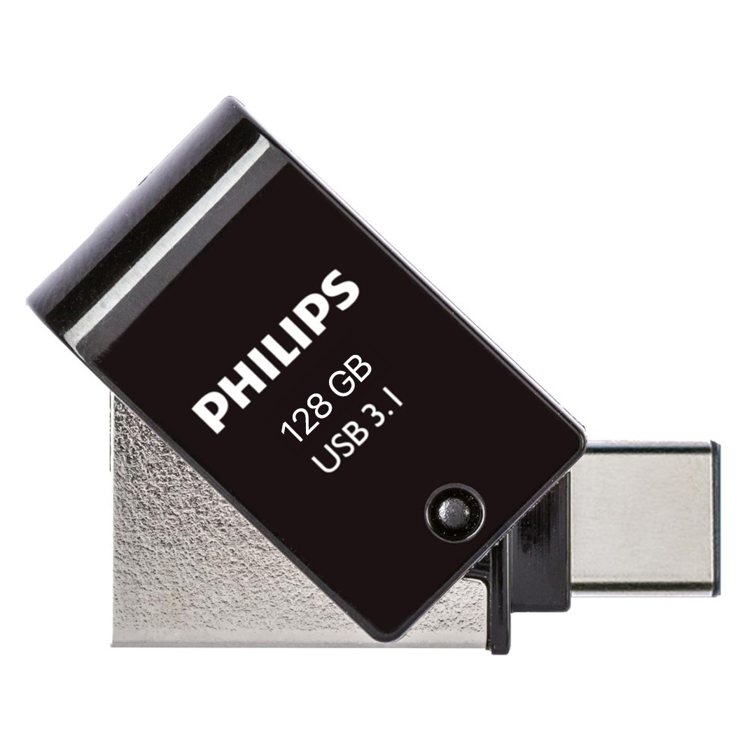 PHILIPS FM12DC152B/00 128GB SİYAH/GRİ 2 IN 1 TYPE-C/USB 3.1 METAL FLASH BELLEK