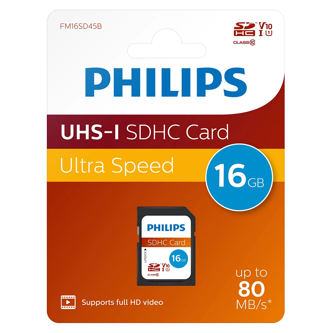 PHILIPS FM16SD45B/00 16GB SİYAH/BEYAZ ULTRA HIZLI 80MB/S UHS-I SDHC MICRO SD HAFIZA KART