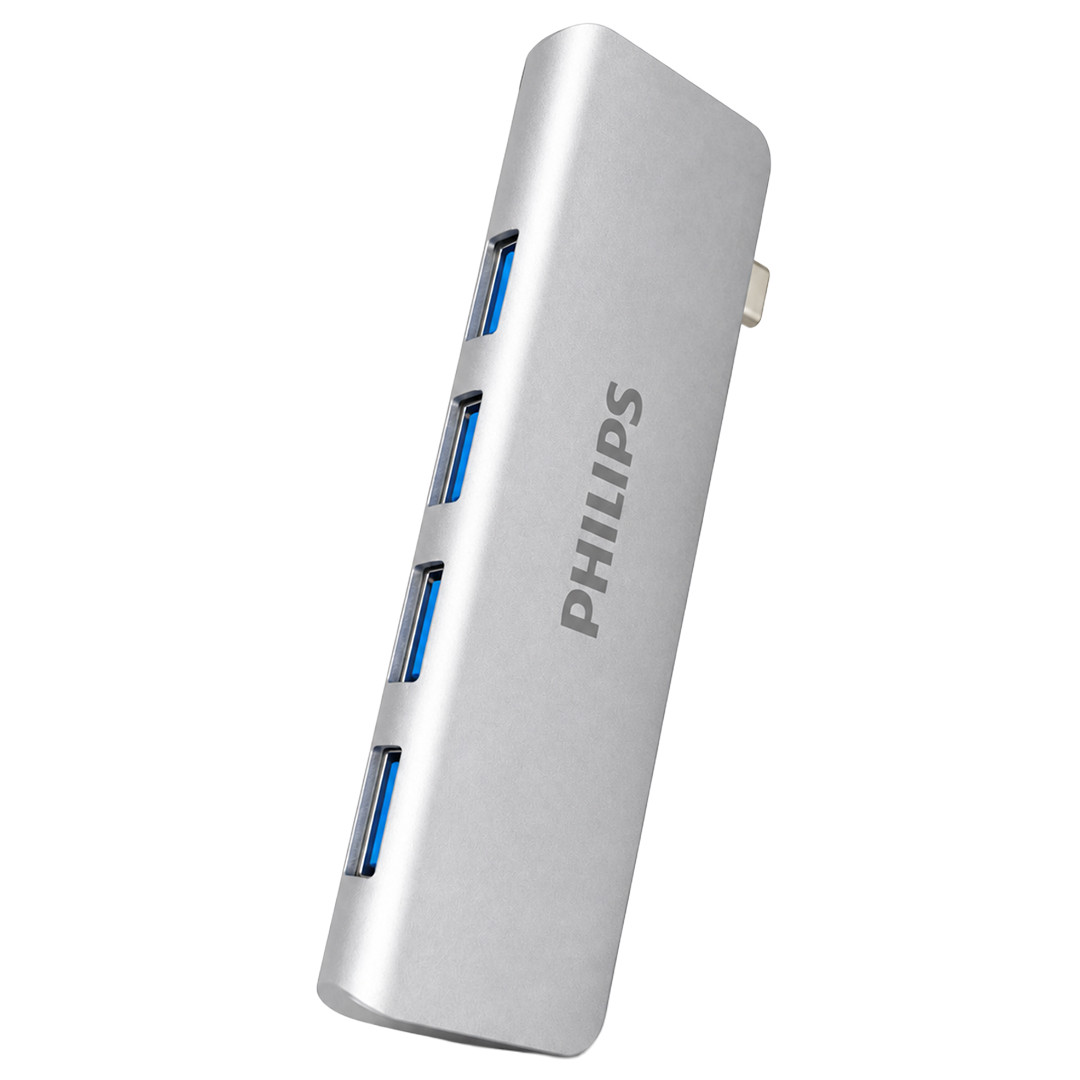 PHİLİPS SWR1604P/93 USB-C TO 4 PORT USB 3.0 ULTRA İNCE ALÜMİNYUM HUB ÇOKLAYICI