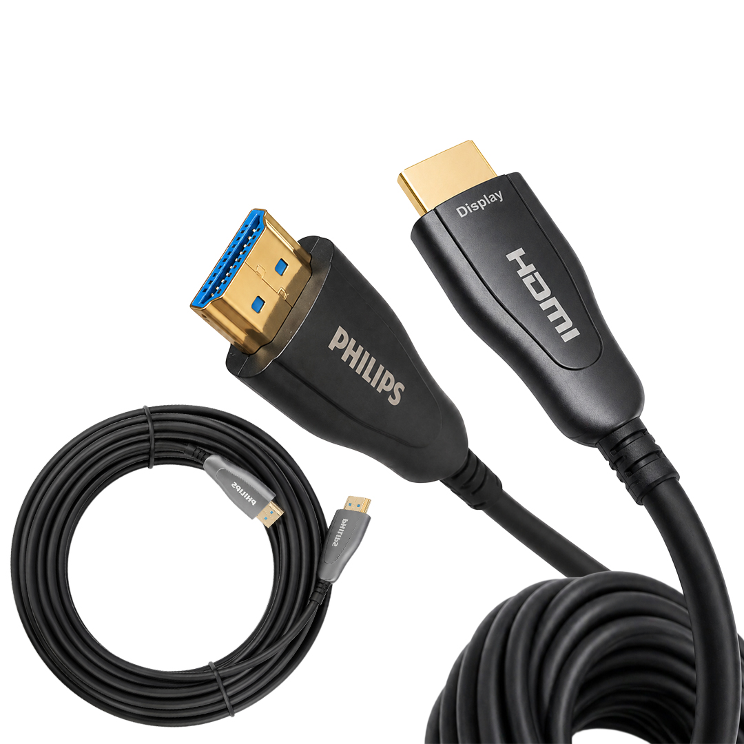 PHİLİPS SWR3019W/93 70 METRE 4K 60HZ AOC FİBER OPTİK HDMI KABLO ÇİNKO ALAŞIM GÖVDE