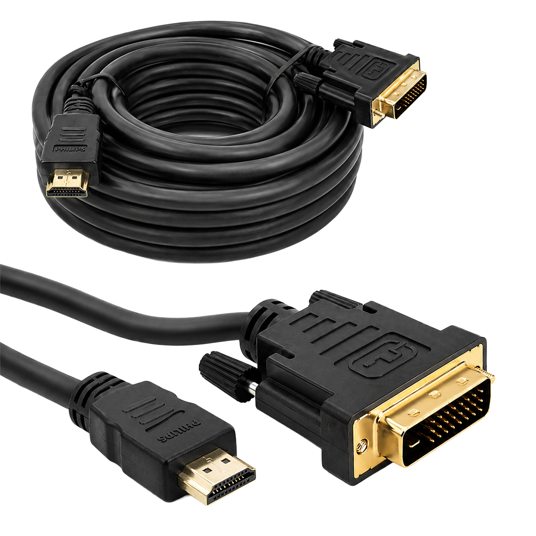 PHİLİPS SWV7436/93 15 METRE HDMI TO DVI (24+1) GÖRÜNTÜ KABLOSU FULL HD