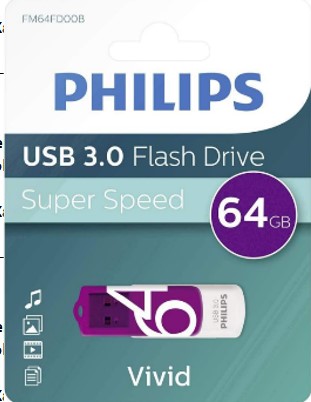 PHİLİPS VİVİD FM64FD00B/00 64GB USB 3.0 FLASH BELLEK