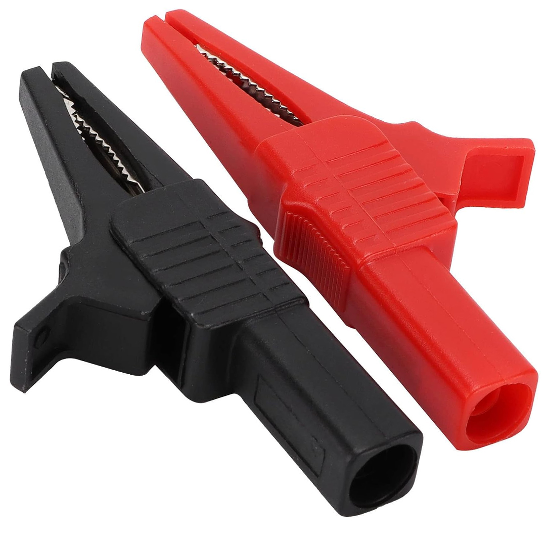 POWERMASTER 4MM BANAN JAK GİRİŞLİ 2'Lİ KROKODİL CATIII (IC-243C) SİYAH+KIRMIZI