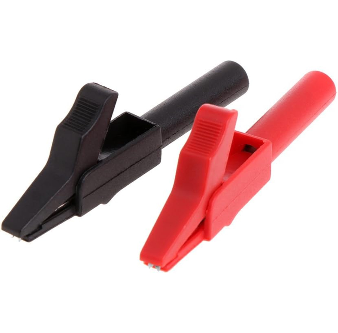 POWERMASTER 4MM BANAN JAK GİRİŞLİ 2'Lİ KROKODİL (IC-243B) CATII SİYAH- KIRMIZI