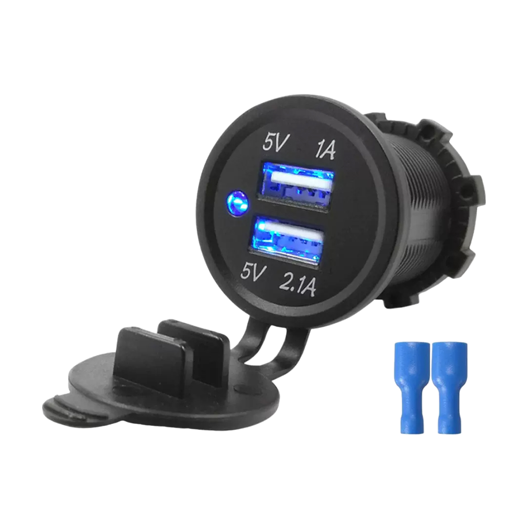 POWERMASTER IC-266C 28MM PANO TİPİ USB 8-32V GİRİŞ 5V 1A VE 5V 2.1A ÇIKIŞ