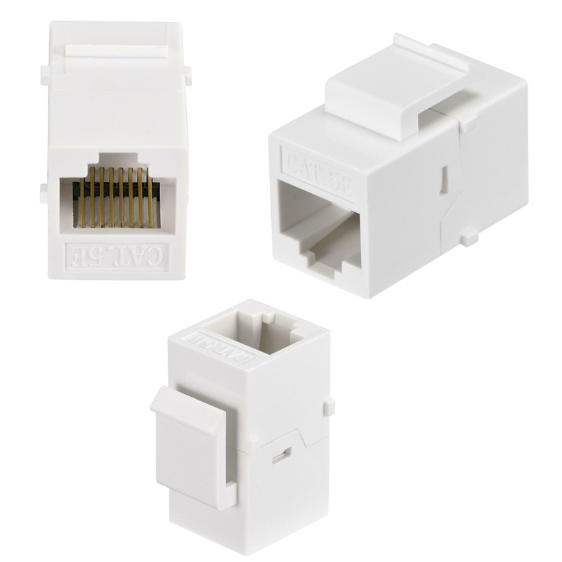POWERMASTER KLİPSLİ RJ45 ETHERNET DİŞİ/DİŞİ BEYAZ ARA APARAT (8P/8C ARA)