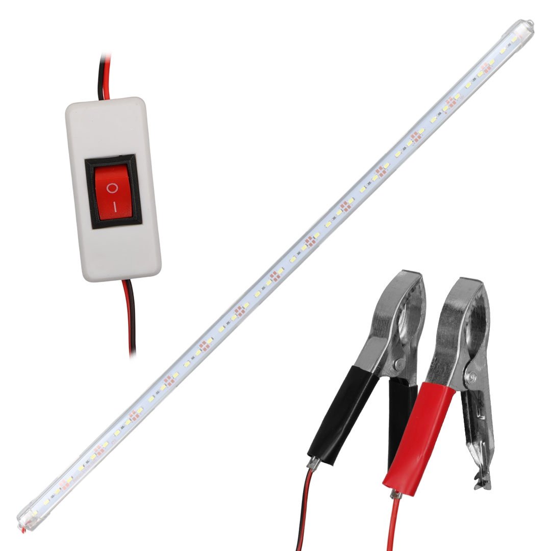 POWERMASTER PM-11060 60CM AKÜ MAŞALI ANAHTARLI 12 VOLT - 10 WATT T8 İNCE 42 SMD LEDLİ LAMBA 6500K