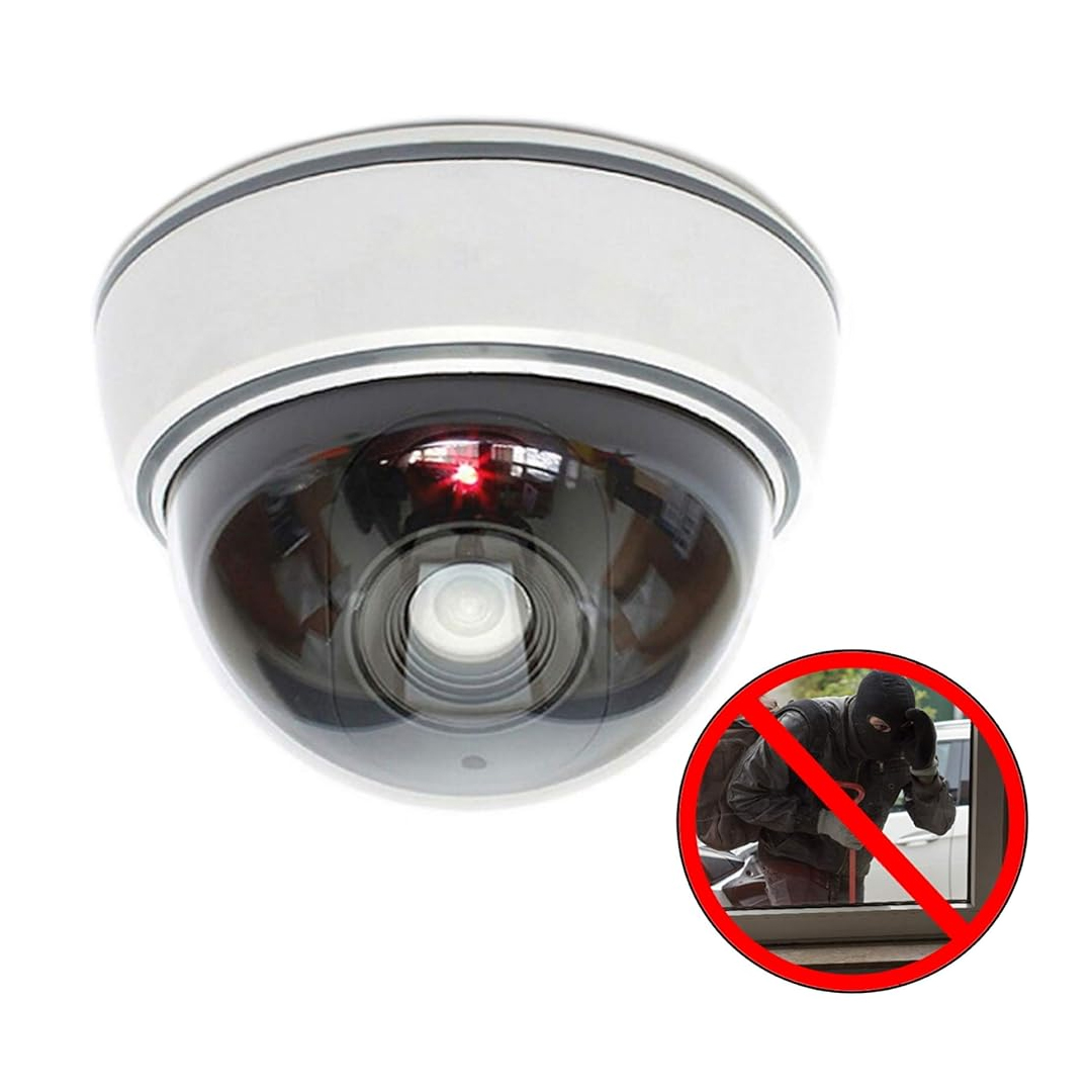 POWERMASTER PM-1200 KIRMIZI LEDLİ PİLLİ MAKET DOME KAMERA 100X100X65MM