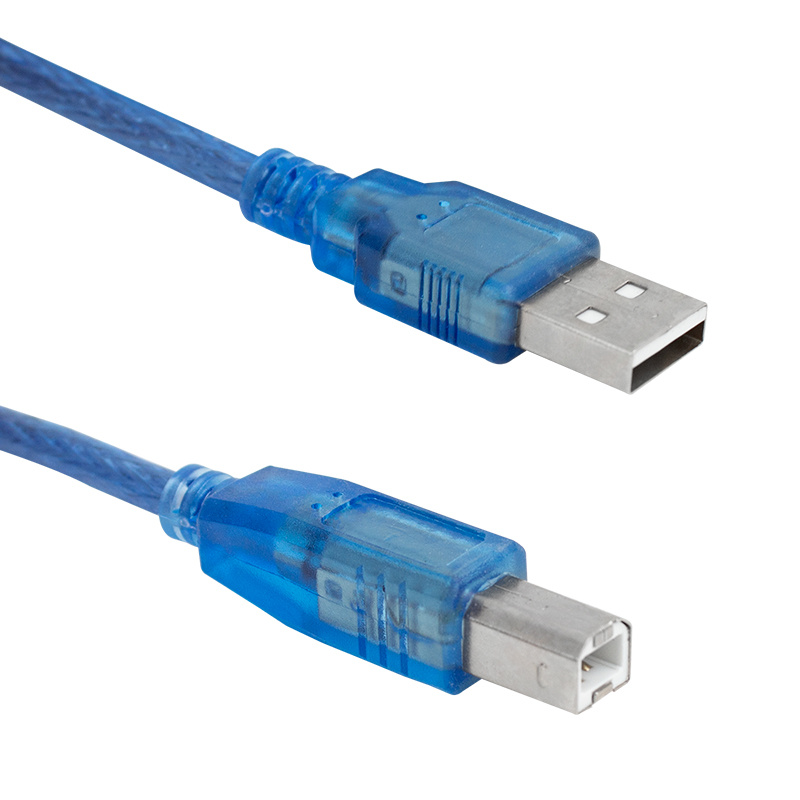 POWERMASTER PM-12275 2.0 ŞEFFAF MAVİ 10 METRE USB YAZICI KABLOSU