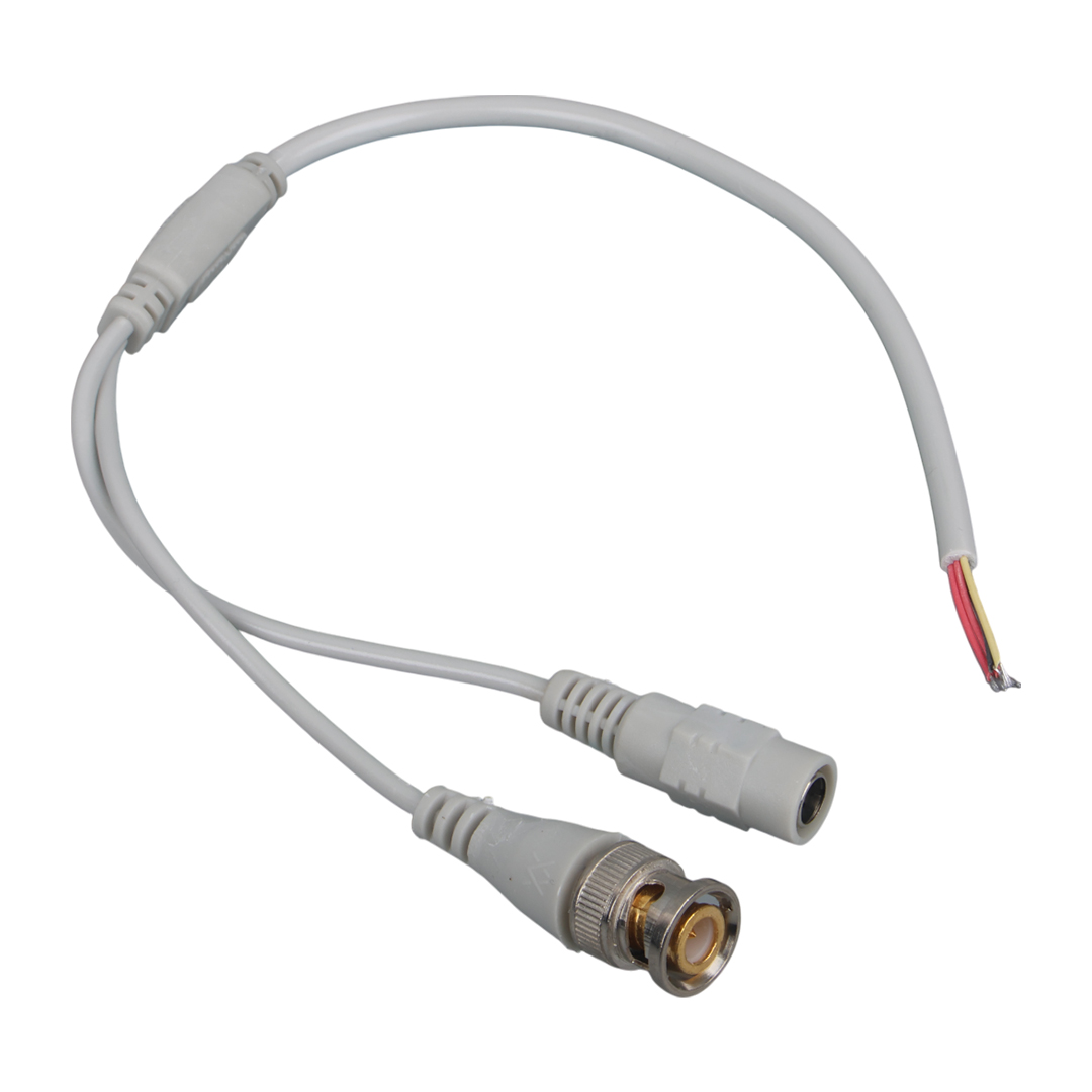 POWERMASTER PM-12689 DC DİŞİ JACKLI 5.5*2.1 MM UÇ 30 CM BNC GÜVENLİK KABLOSU