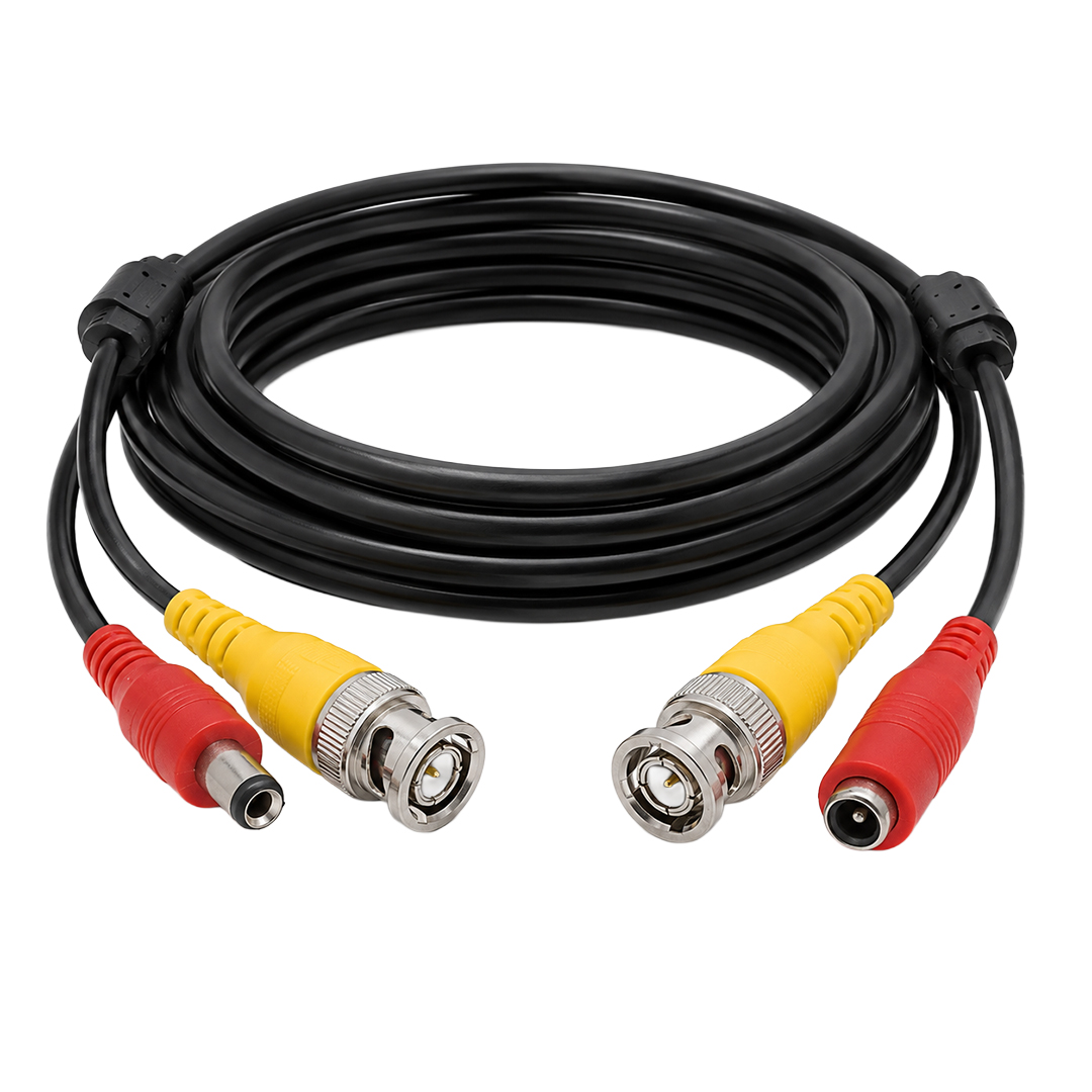 POWERMASTER PM-13816 BNC VİDEO VE GÜÇ KABLOSU 5 METRE GÜVENLİK KAMERA BAĞLANTISI