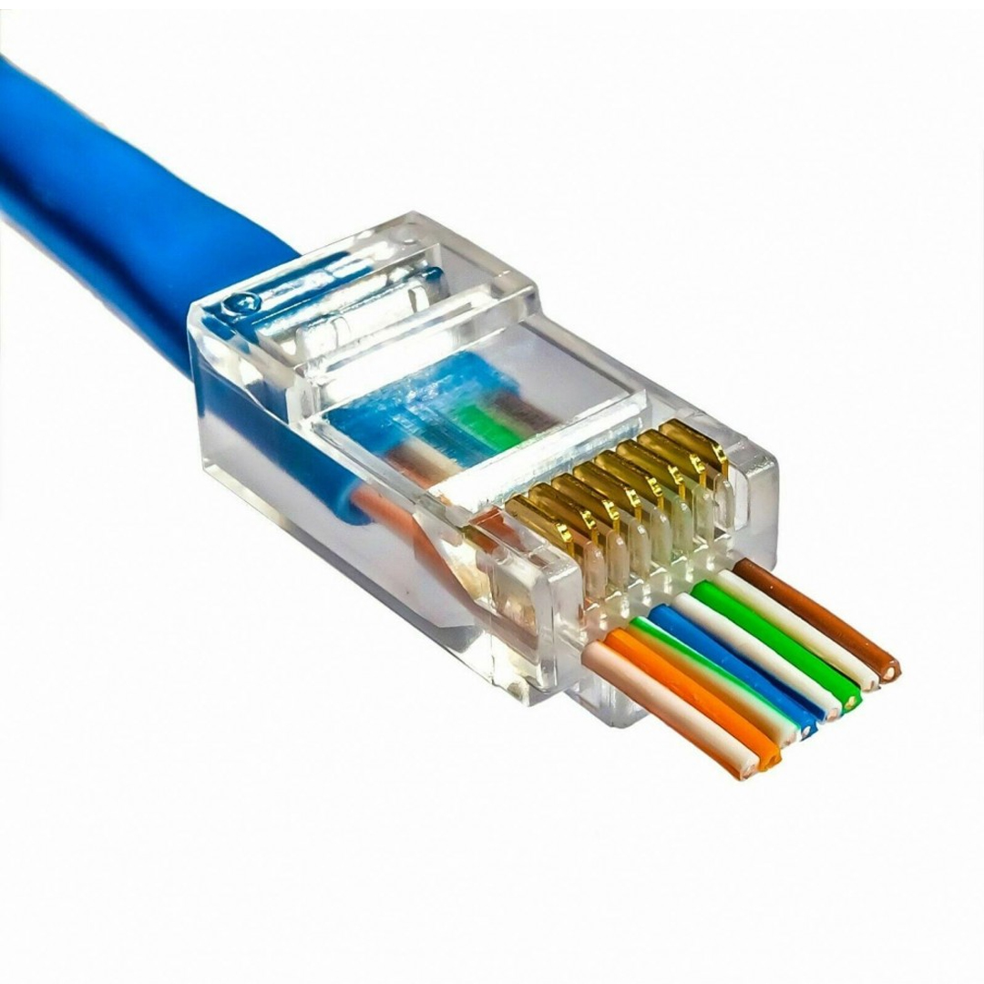POWERMASTER PM-18439 EZ YENİ NESİL RJ45 CAT5/CAT6 8P/8C AÇIK UÇLU SOKET (100'LÜK PAKET)