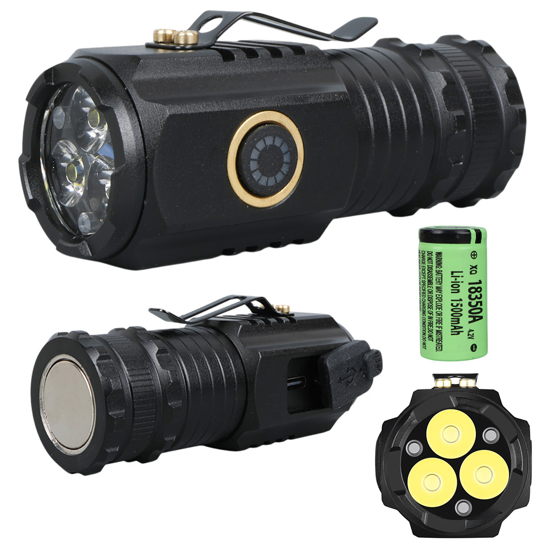 POWERMASTER PM-25118 ŞAPKA EL FENERİ 3 COB LEDLİ 3 MODLU ŞARJLI TYPE-C MIKNATISLI 30X30X80MM