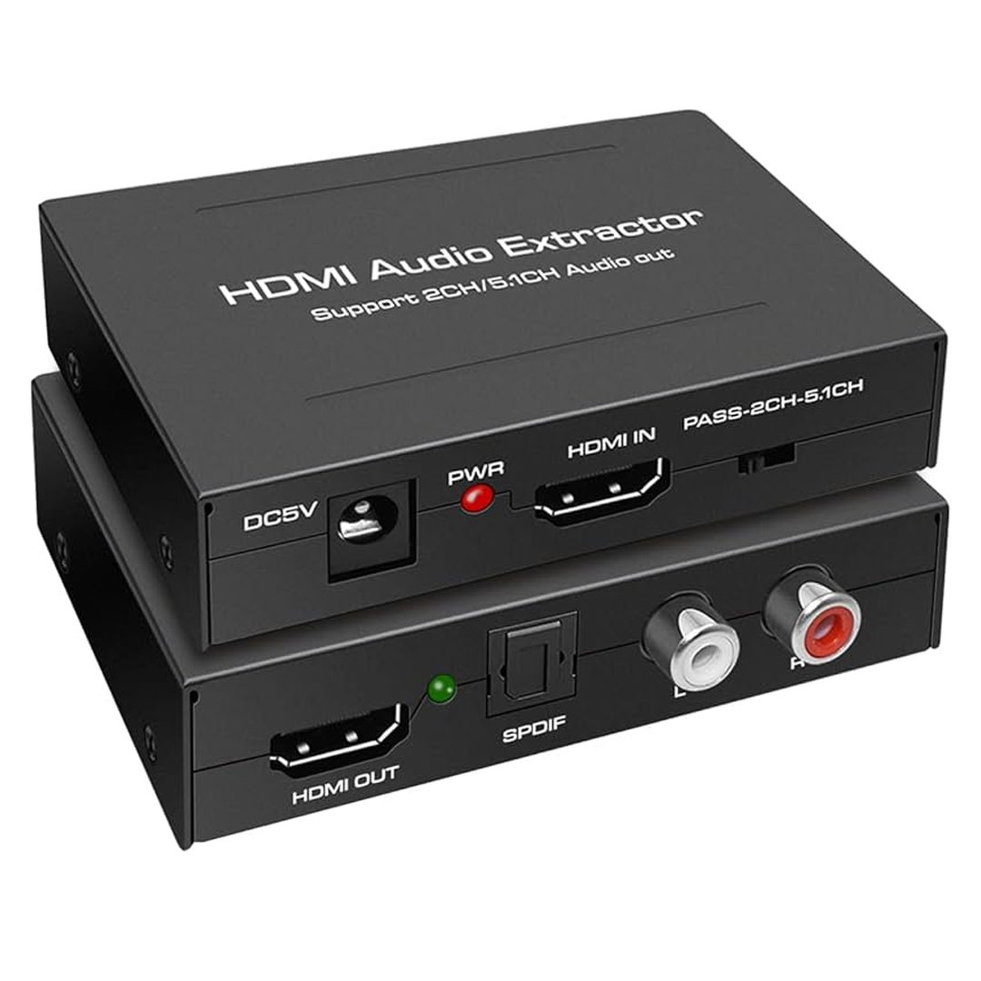 POWERMASTER PM-2619 4K HDMI TO HDMI + SPDIF - L/R SES VE GÖRÜNTÜ AYIRICI ÇEVİRİCİ 85X65X22MM