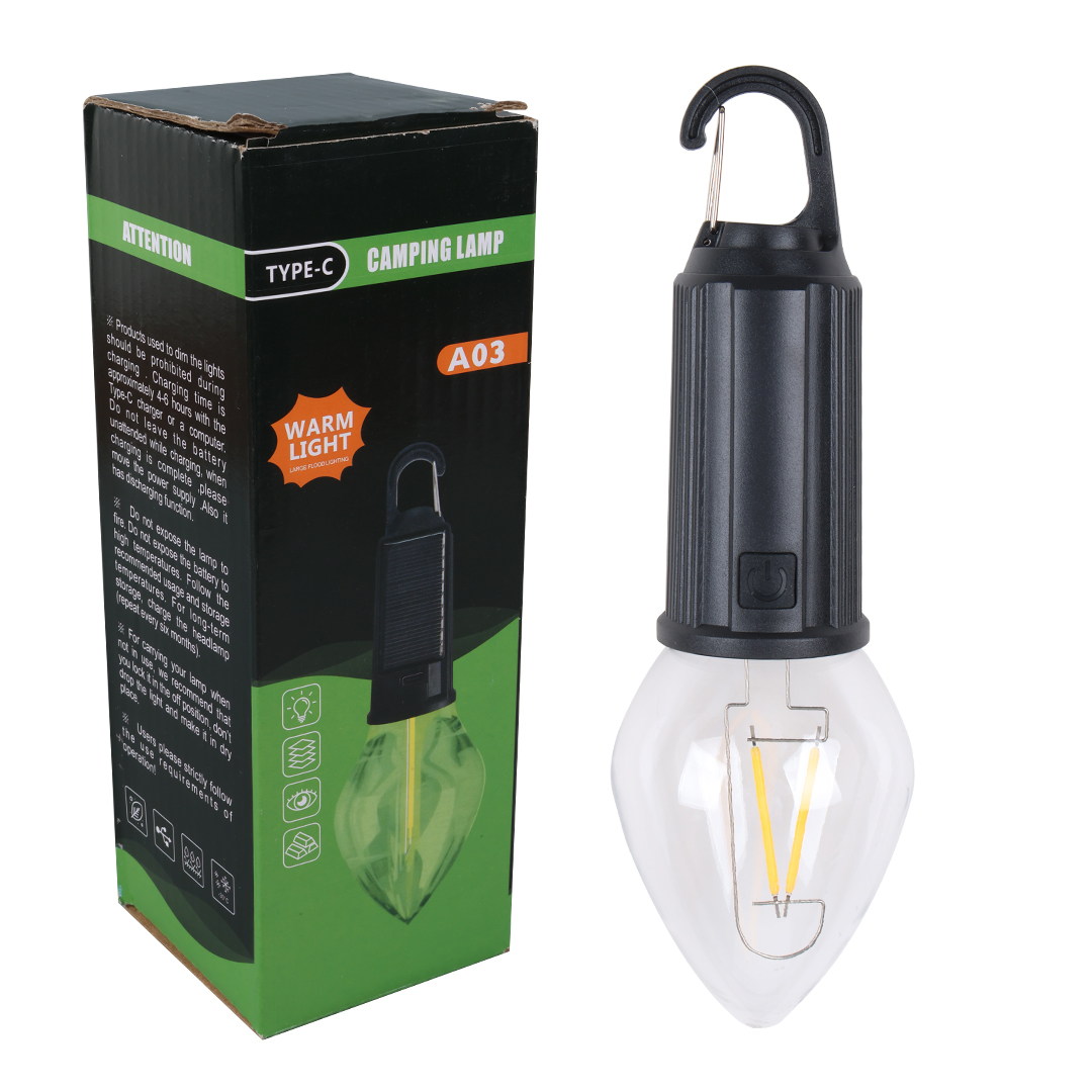 POWERMASTER PM-26262 SOLAR LEDLİ 3 IŞIK MODLU AMBER RENK ŞARJLI ASMA KANCALI KAMP ÇADIR AMPULÜ