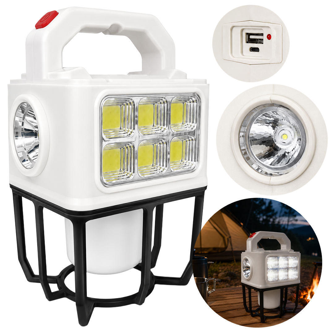 POWERMASTER PM-26460 ÇOK FONKSİYONLU SOLAR KAMP LAMBASI GÜNEŞ PANELLİ MASA LAMBASI VE EL FENERİ