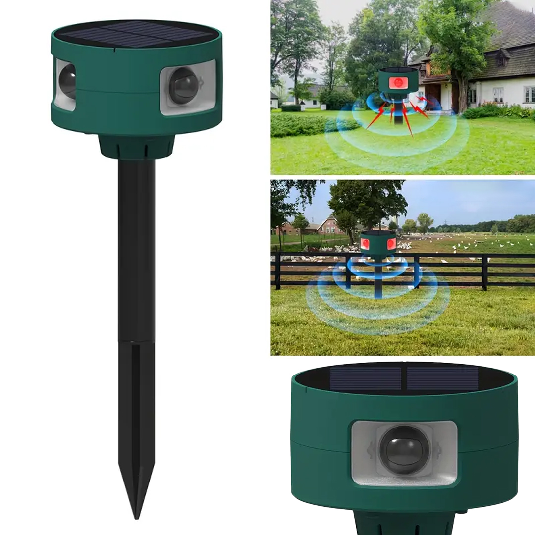 POWERMASTER PM-26948 360 DERECE HAREKET SENSÖRLÜ ULTRASONİC SESLİ SOLAR HAYVAN KOVUCU ALARM CİHAZI