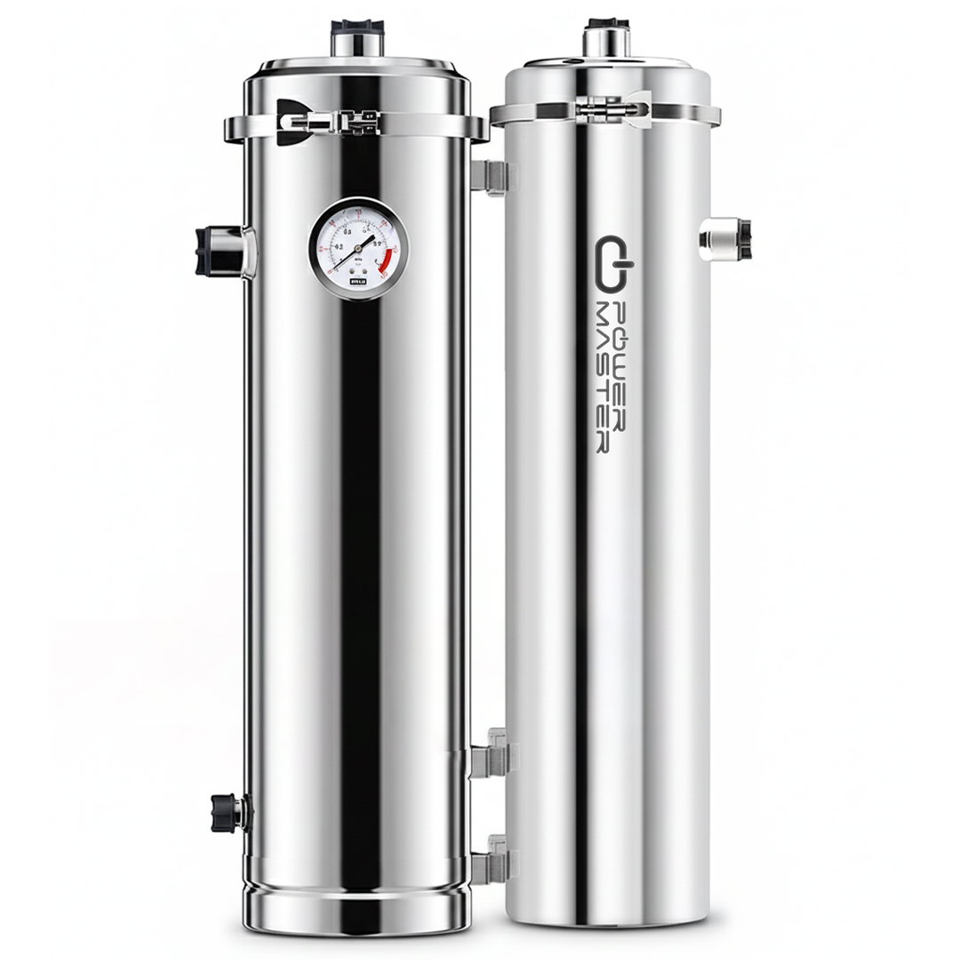 POWERMASTER PM-28654 ANA HAT SU ARITMA SİSTEMİ 10.000 L/SAAT PASLANMAZ ÇELİK GÖVDELİ YIKANABİLİR UF-PVDF FİLTRELİ