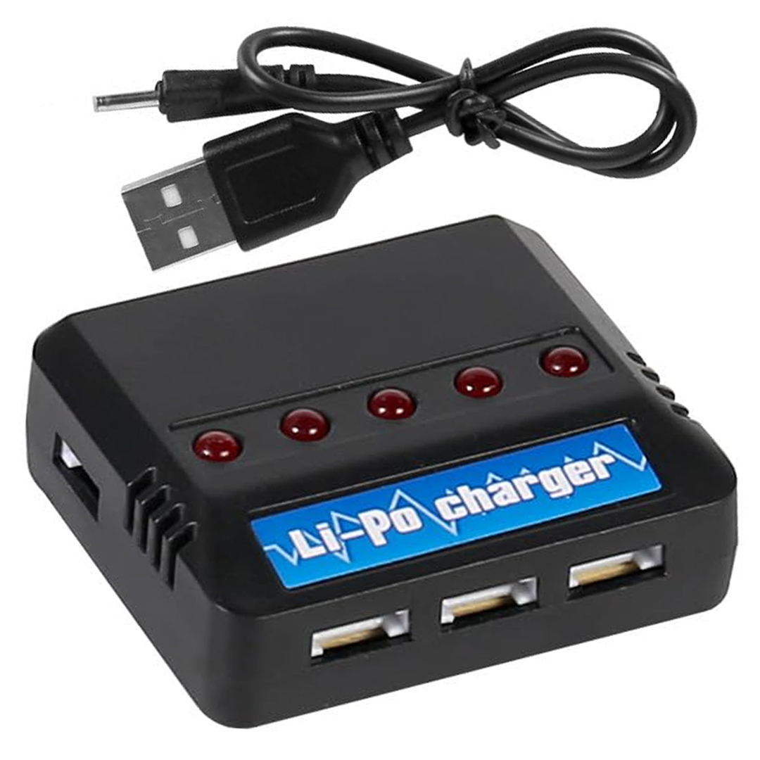 POWERMASTER PM-29139 SİYAH 3.7V 1S USB 5İN1 LİTYUM POLİMER (Lİ-PO) PİL BATARYA ŞARJ CİHAZI