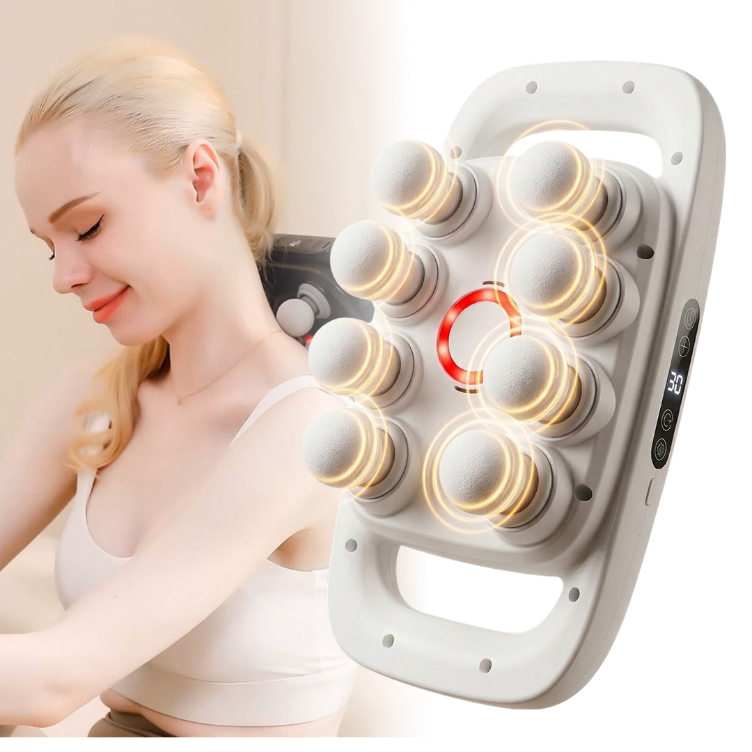 POWERMASTER PM-29678 8 BAŞLIKLI PROFESYONEL SELÜLIT GIDERICI VE DERIN DOKU MASAJ ALETI