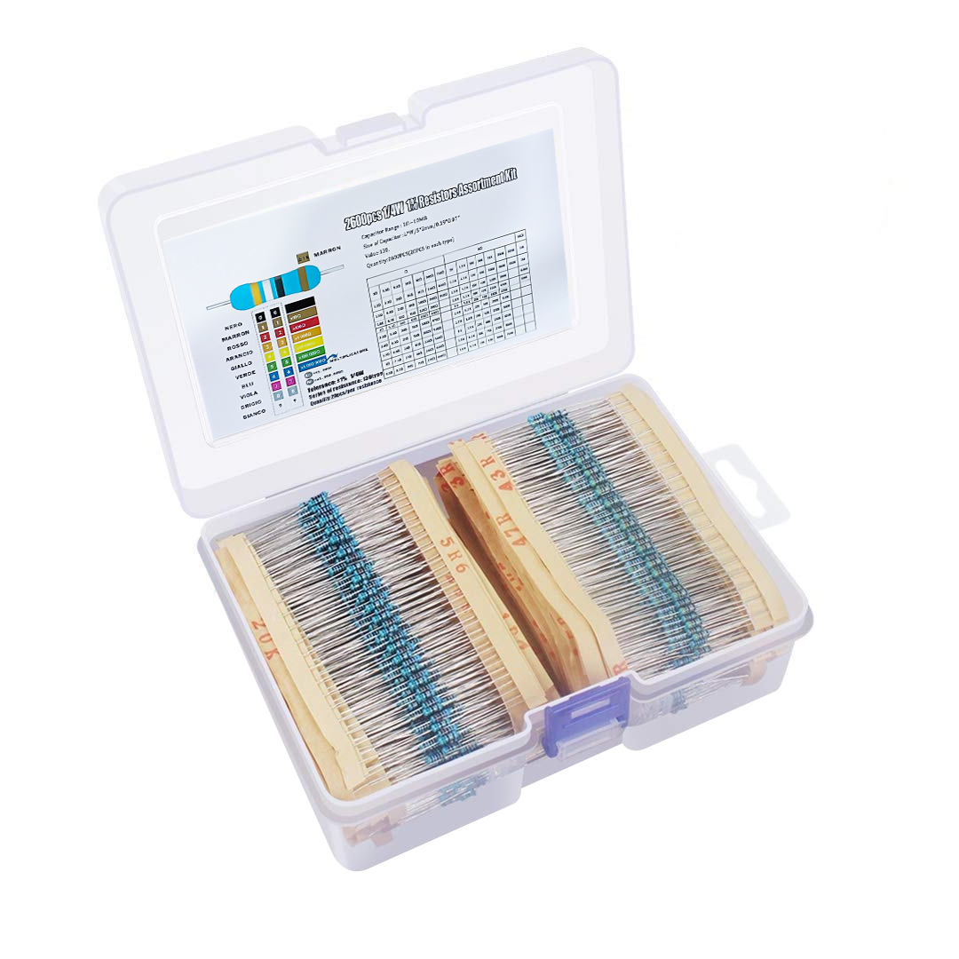 POWERMASTER PM-29724 1/4W 1 OHM İLE 10 MEGA OHM ARASI130 ÇEŞİT 2600 PARÇA DİRENÇ KİTİ (2600 PARÇA)