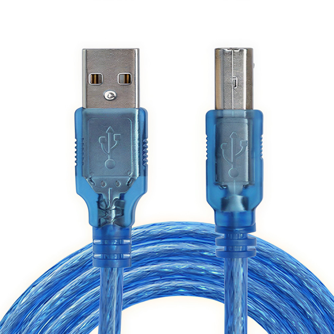 POWERMASTER PM-3267 3 METRE ŞEFFAF MAVİ USB 2.0 YAZICI KABLOSU
