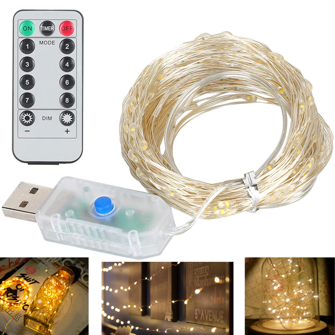 POWERMASTER PM-37723 USB GİRİŞ UZAKTAN KUMANDALI 8 MOD 30 METRE GÜNIŞIĞI DEKORATİF YILBAŞI- PERİ LED IŞIK