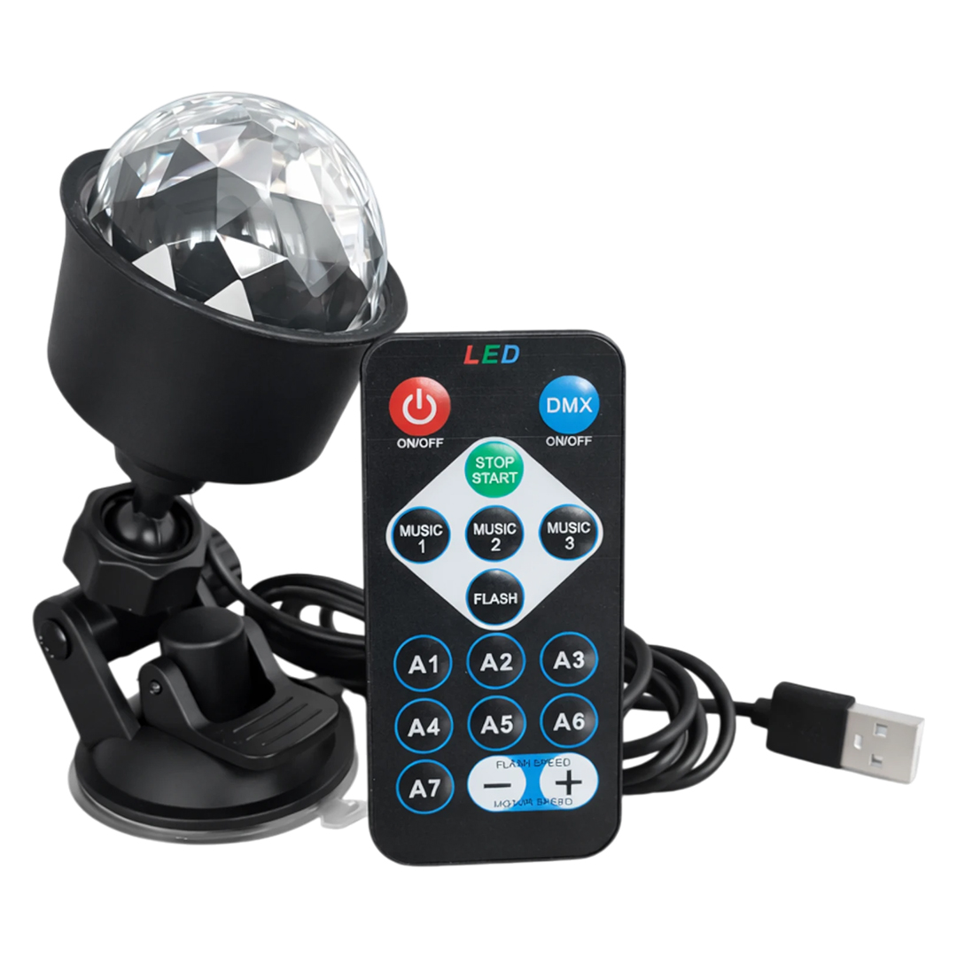 POWERMASTER PM-37731 DC 5V USB PROJEKSİYON ATMOSFERLİ ŞARJLI RGB LED DİSKO TOPU GECE LAMBASI