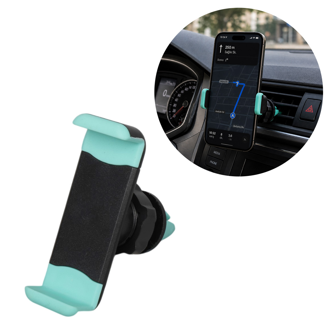 POWERMASTER PM-39119 PLASTİK 360 DERECE DÖNEBİLEN AYARLANABİLİR KISKAÇLI ARAÇ İÇİ TELEFON TUTUCU